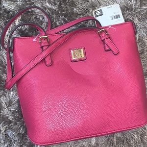 ANNE KLEIN Vinyl Zippered Shoulder Bag Tote